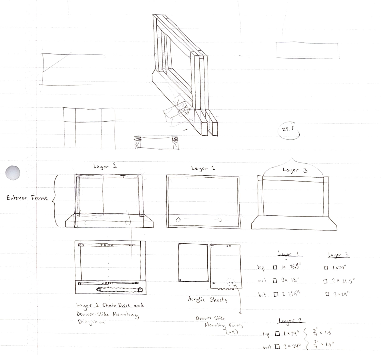 Frame construction drawing